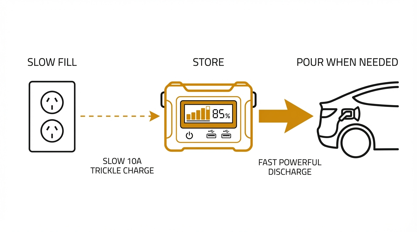 Detached garage workaround diagram