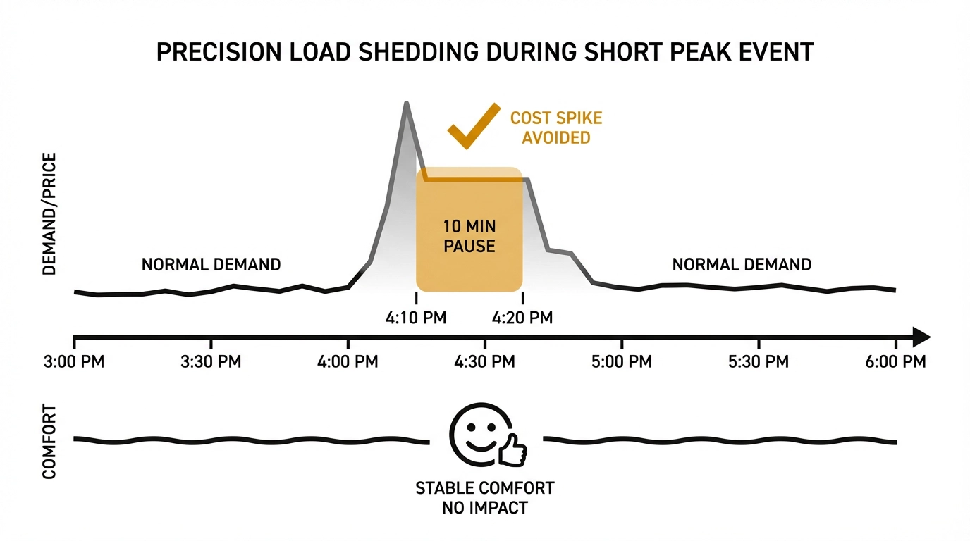 Precision control of energy loads