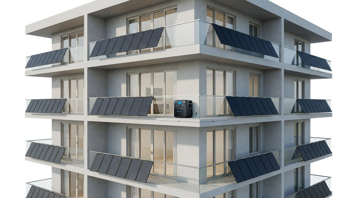 Balcony and portable solar panels