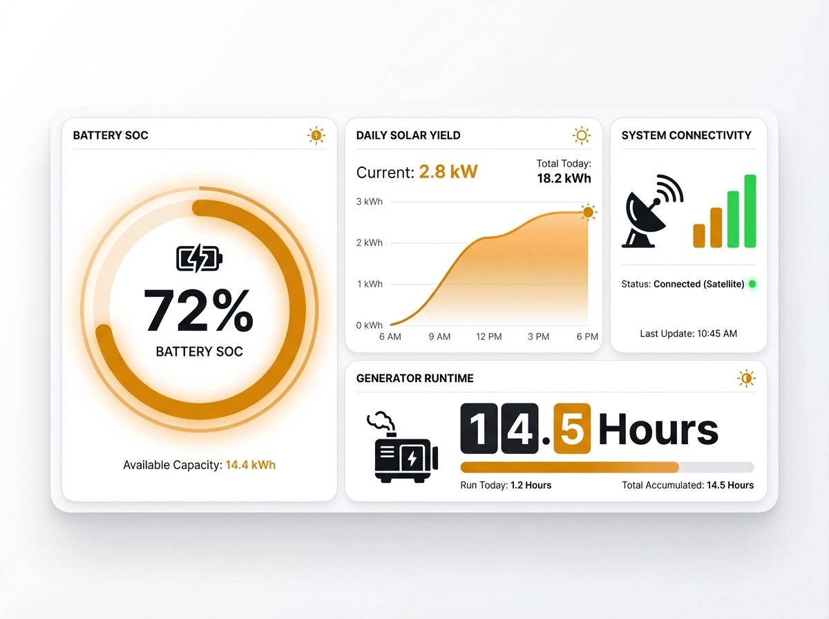 EMS off-grid monitoring dashboard