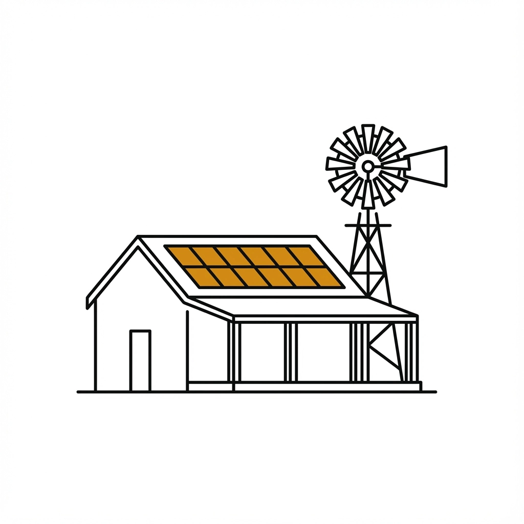 Off-grid home icon