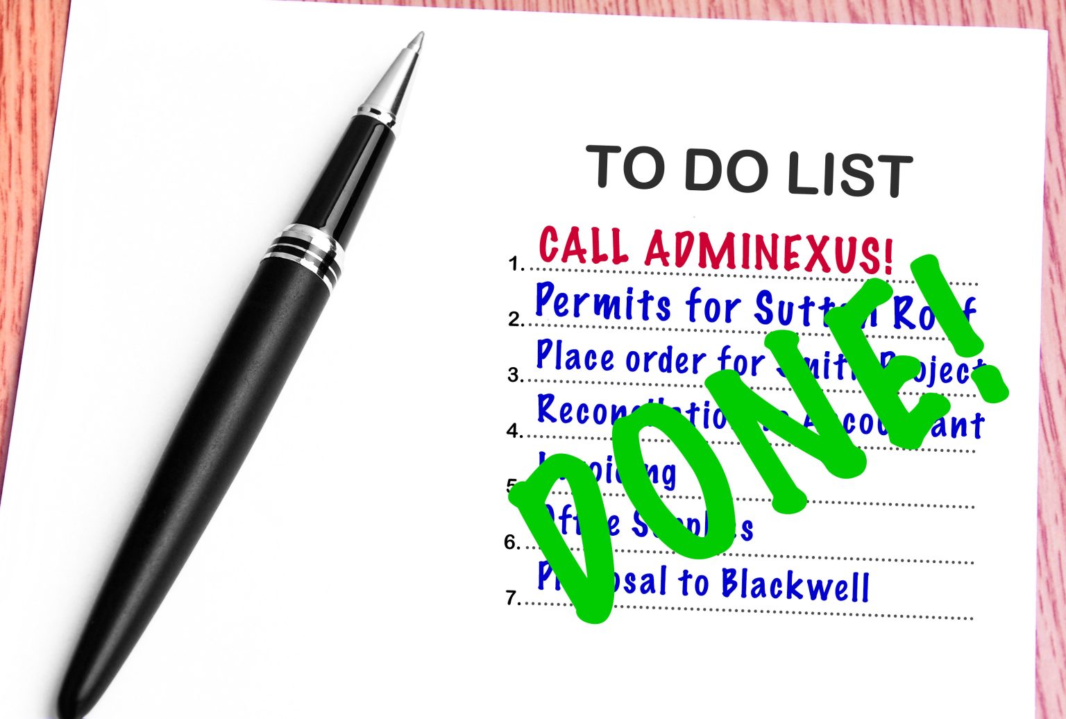 ADMINEXUS: Turning To-Do Lists Into Done Lists!
