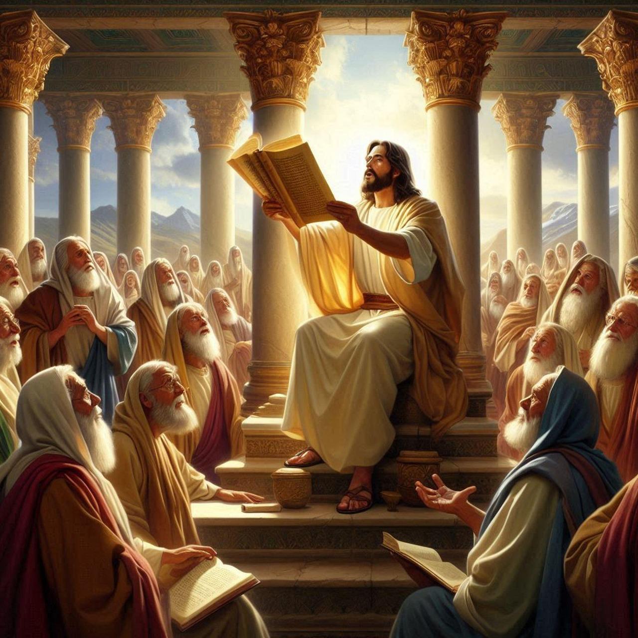 Jesus teaching in the Temple Jesus teaching in the Temple