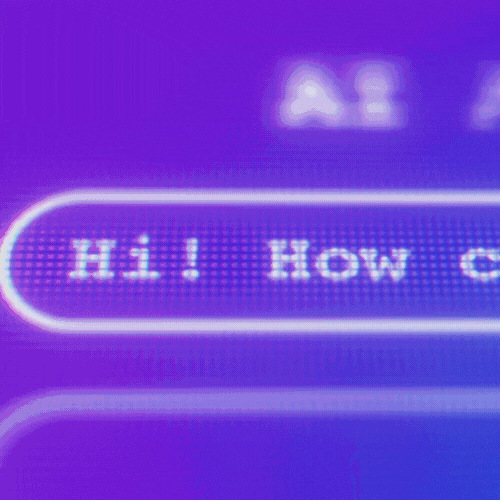 Animated close-up of a digital screen displaying the phrase “How can I help you?” as it types across in pixelated font, symbolizing real-time support from an AI assistant. Animated close-up of a digital screen displaying the phrase “How can I help you?” as it types across in pixelated font, symbolizing real-time support from an AI assistant.