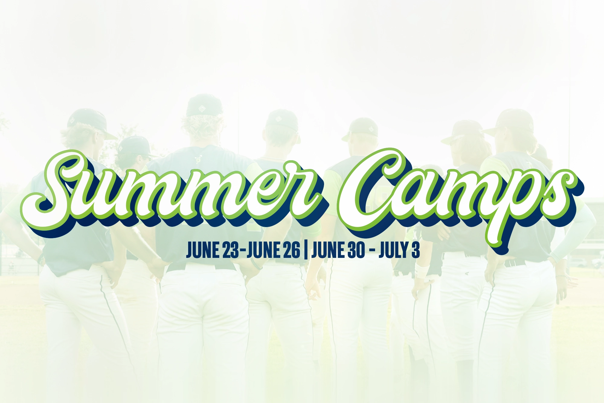 Tom Sox Summer Camp - Kids and coaches on the baseball field