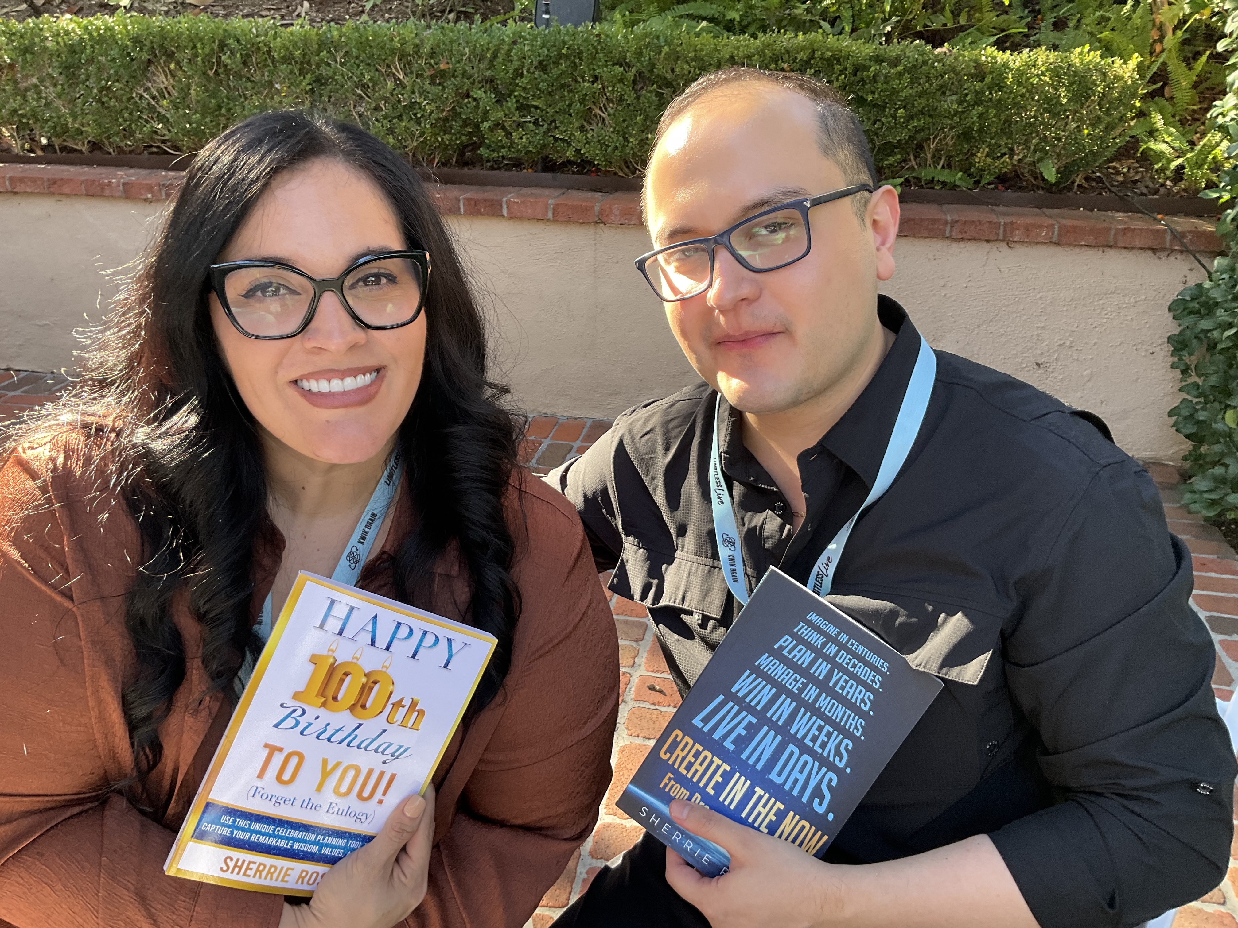 Reader with Sherrie Rose book