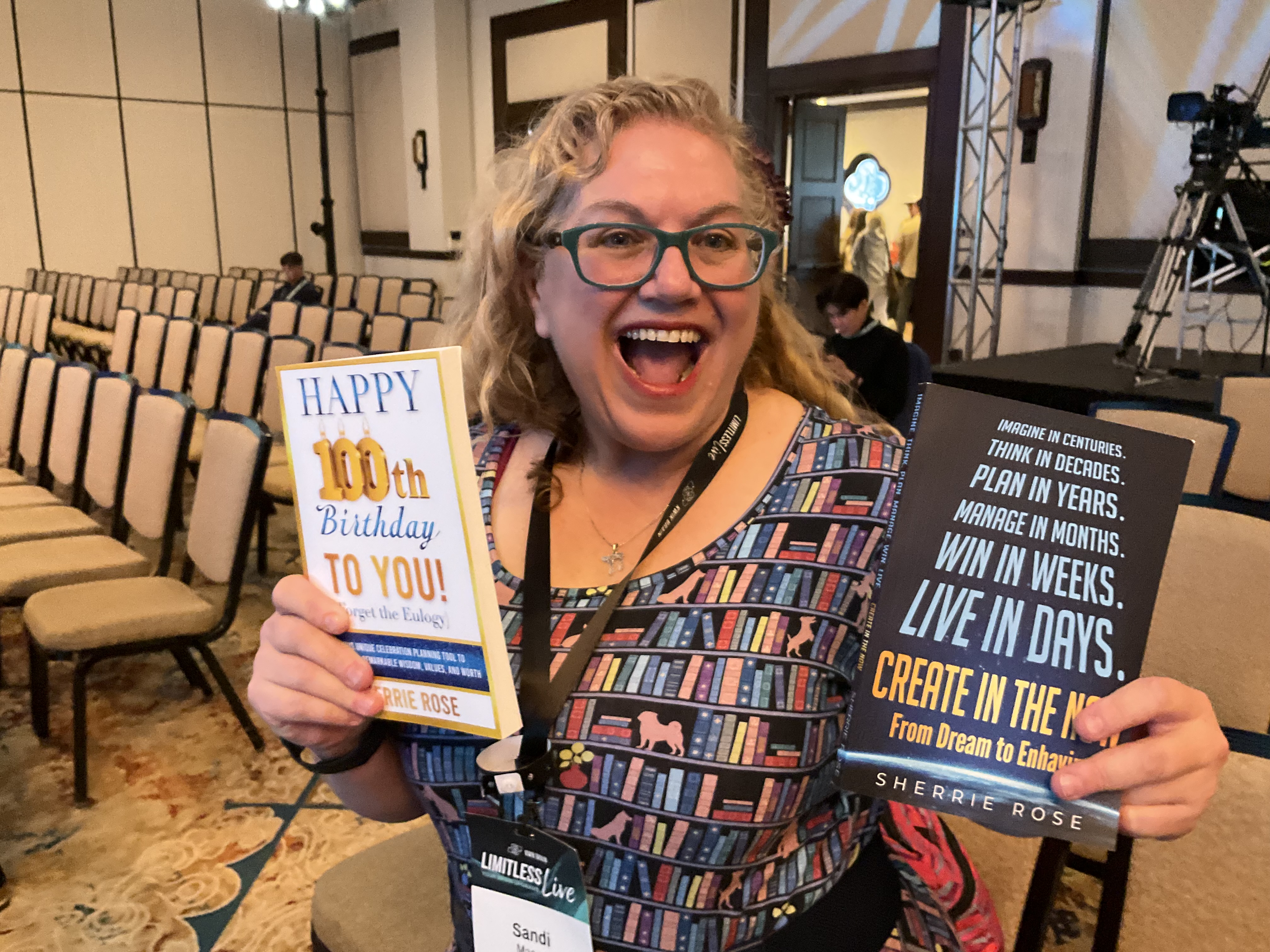 Reader with Sherrie Rose book