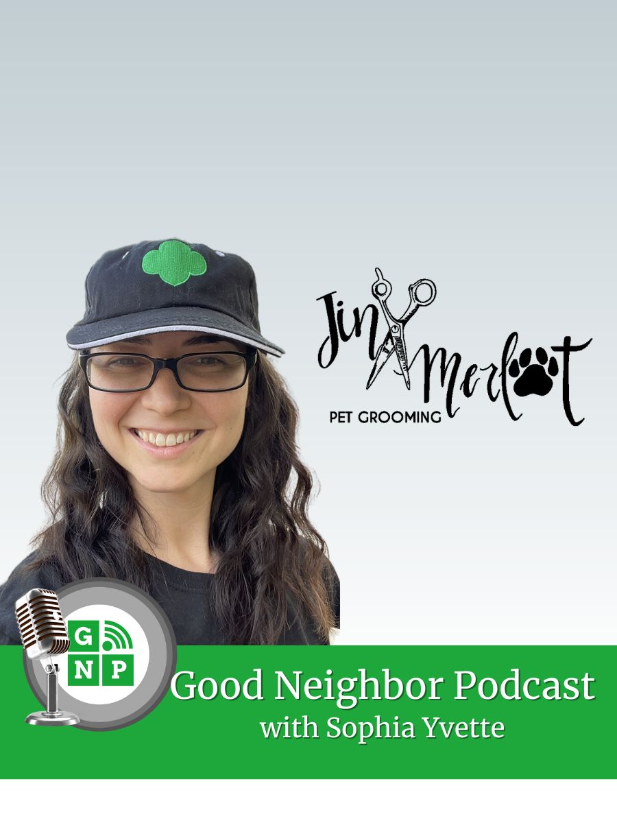 Liz Edmond with Jinx Merlot Pet Grooming