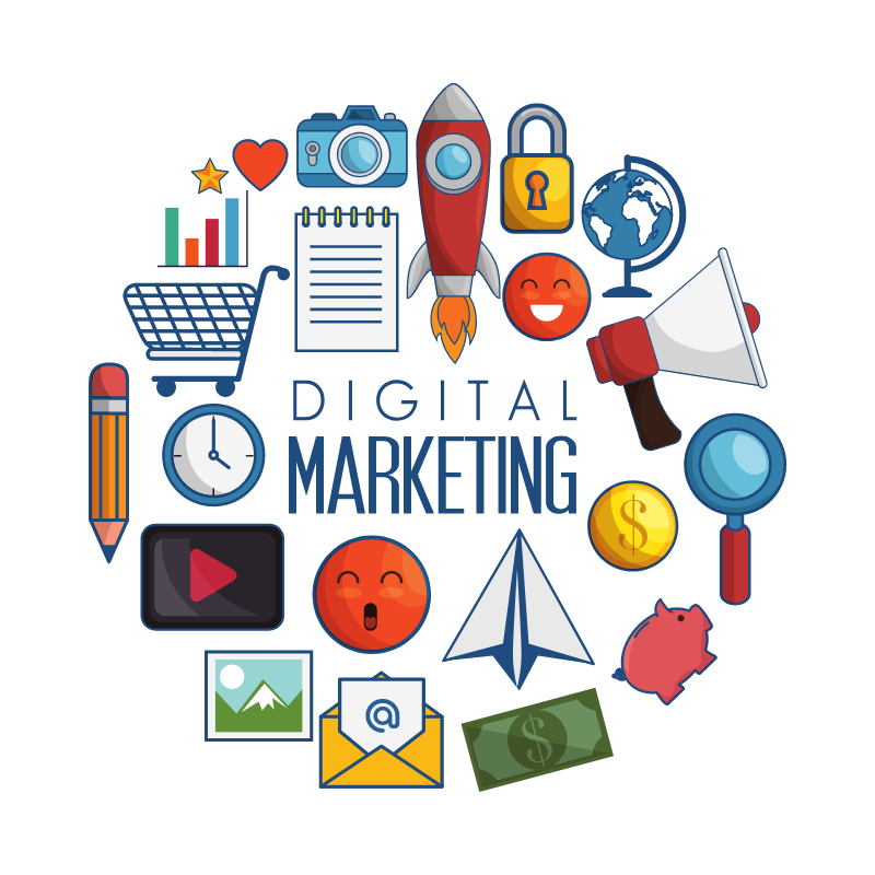 Various elements of digital marketing that can be managed by a white label provider.