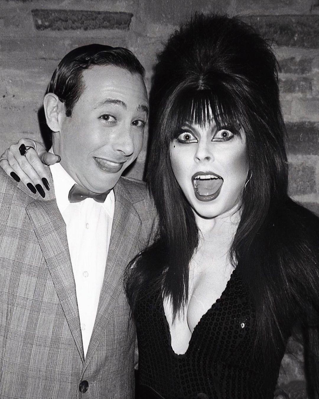 Pee wee Herman and Elvira