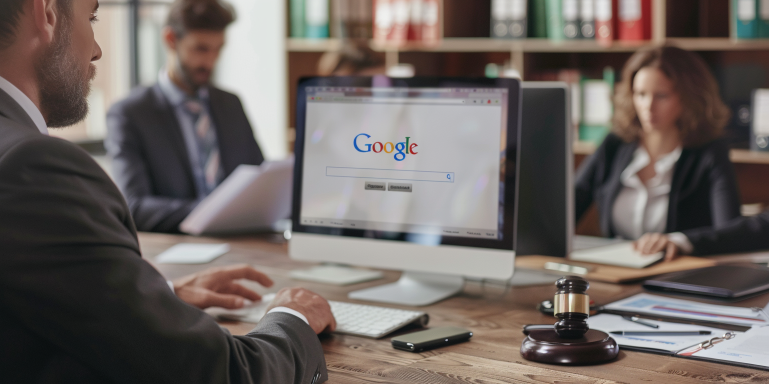 Law firm meeting clients, showcasing Google Verified and Google Screened badges. Law firm meeting clients, showcasing Google Verified and Google Screened badges.