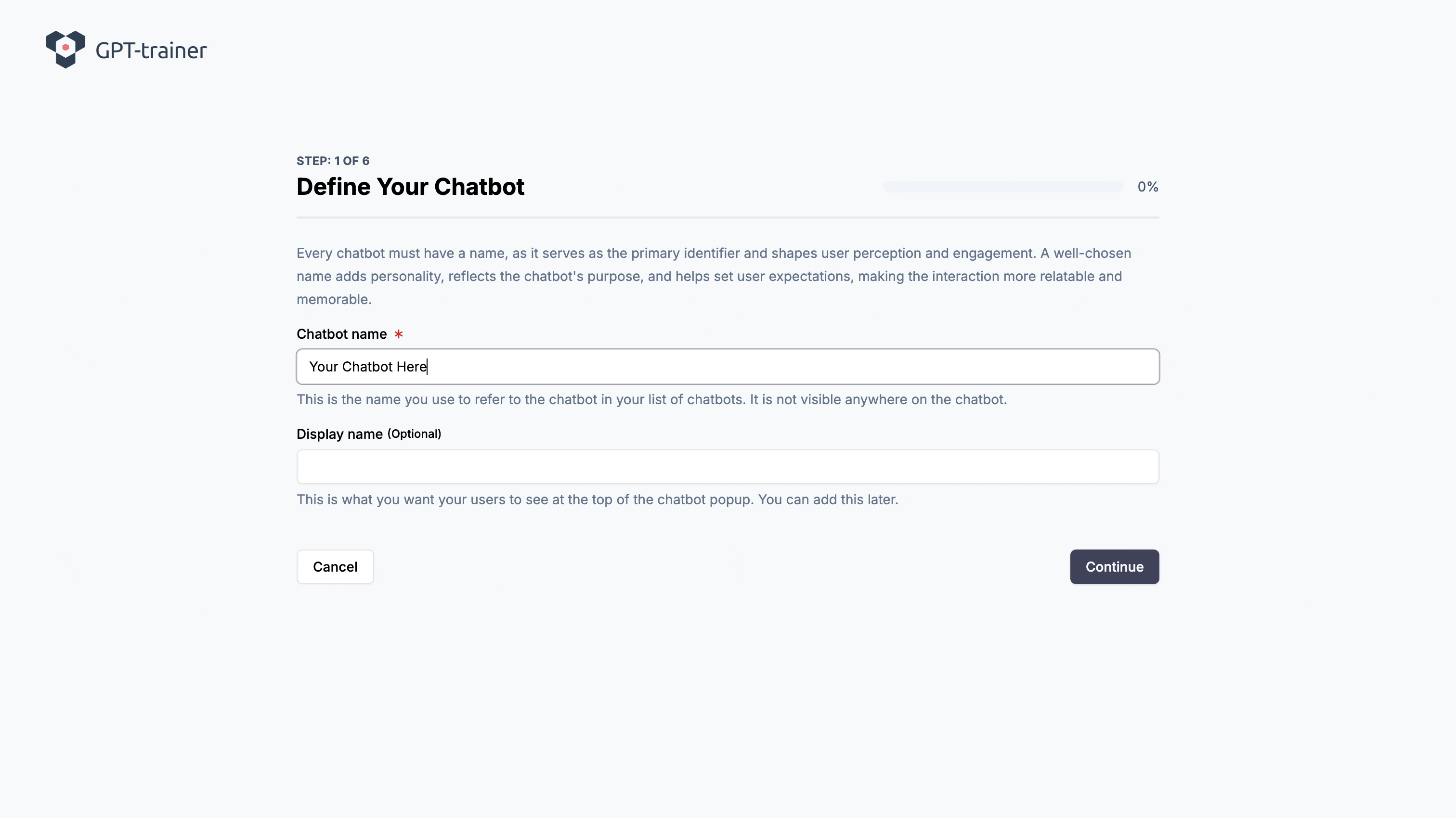 Create Chatbot Template