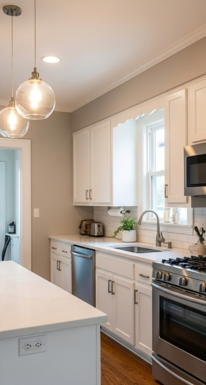 After - Modern painted kitchen