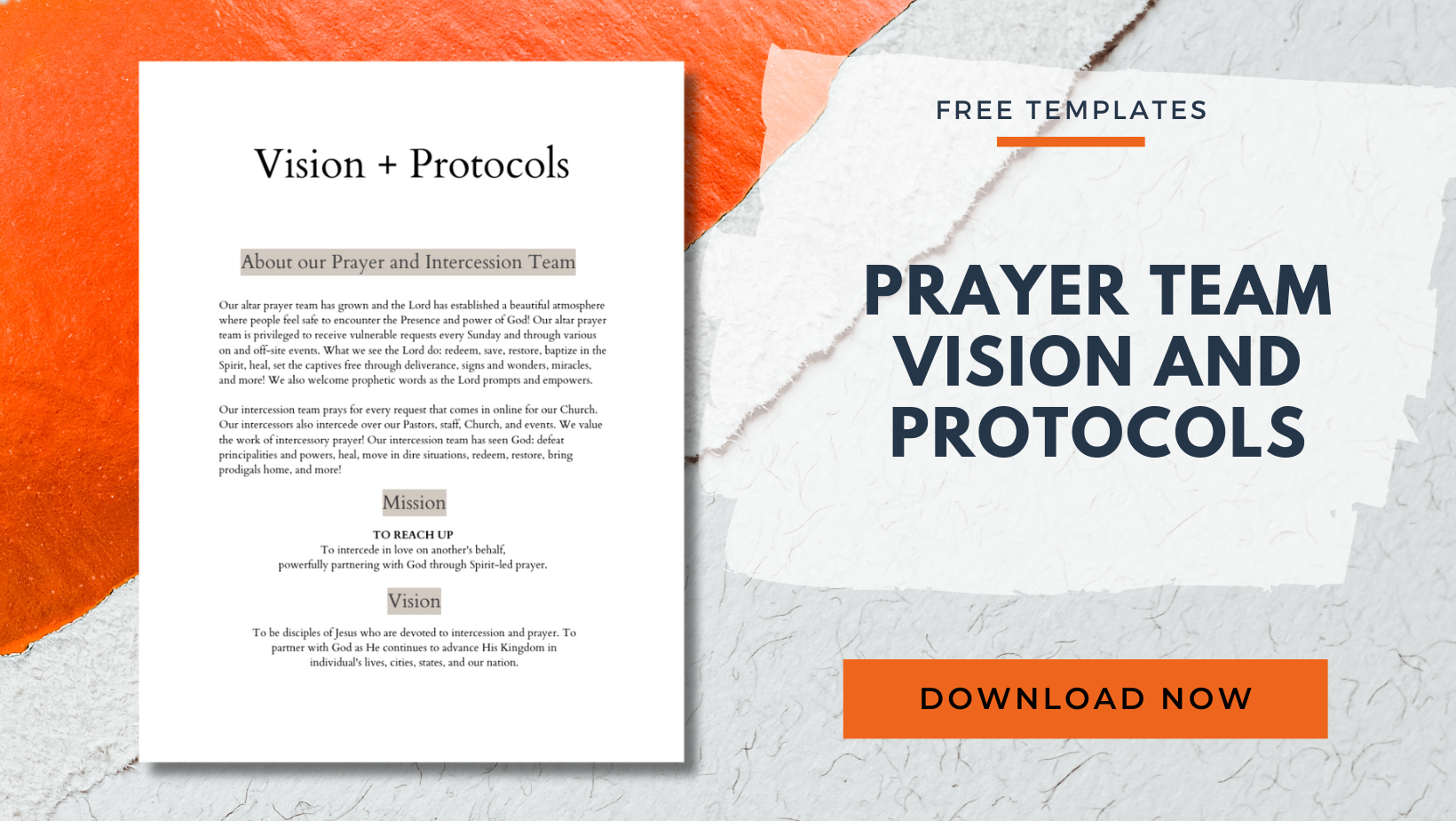 prayer team vision and protocols