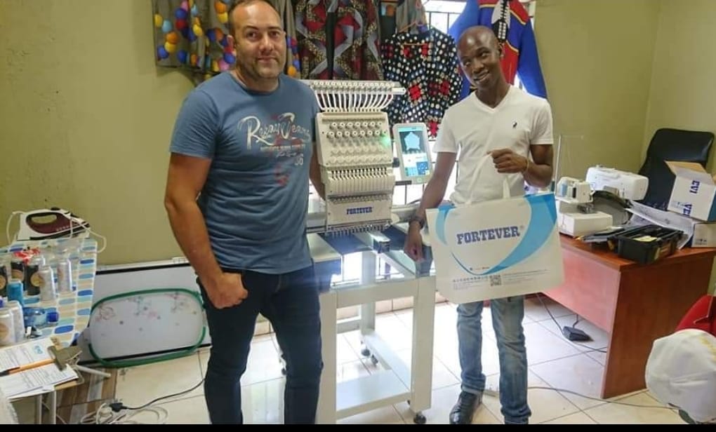 Client installation — industrial embroidery line