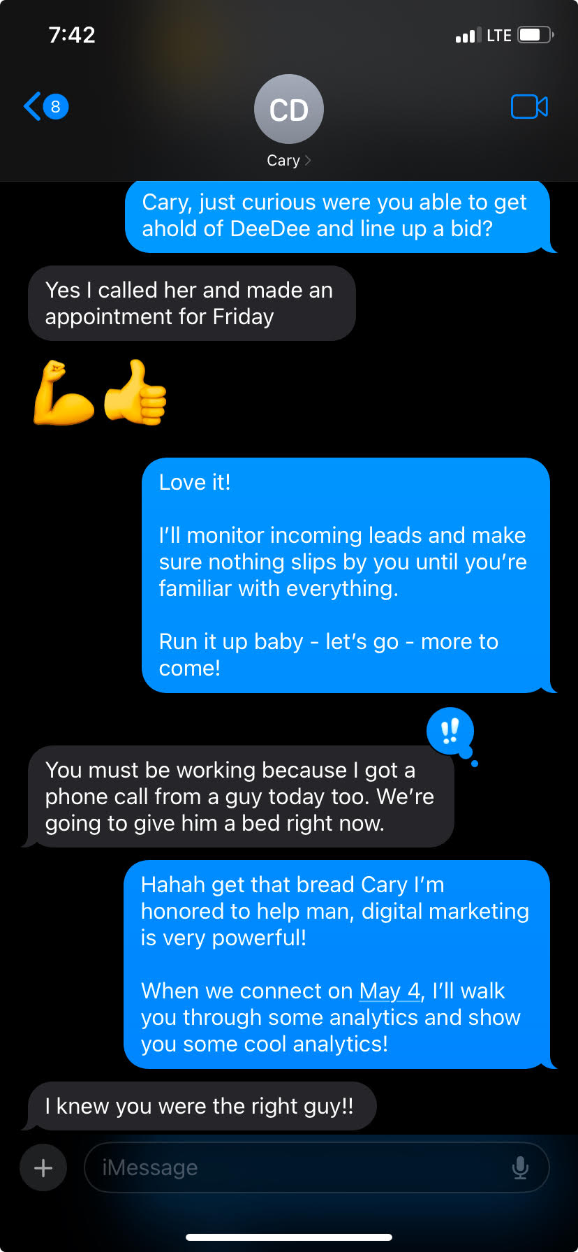 Text Message Testimonial Text Message Testimonial