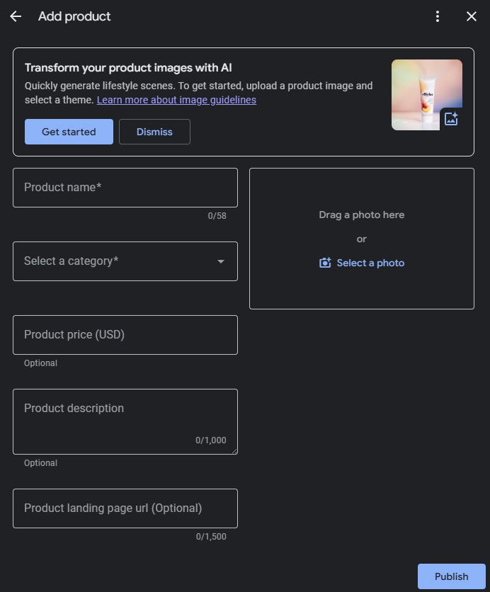 Screenshot showing landscape business owners how to updated GBP Prodcuts Screenshot showing landscape business owners how to updated GBP Prodcuts