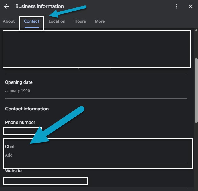 Adding Chat Feature to GBP Screenshot Adding Chat Feature to GBP Screenshot