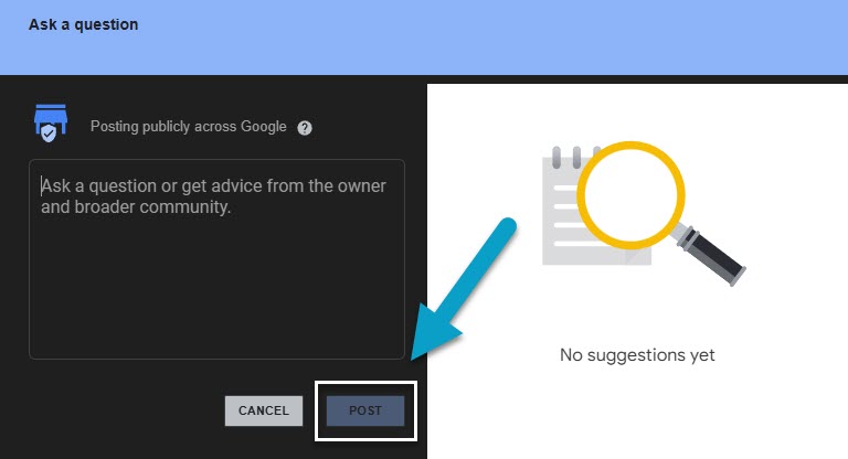 How to ask a question on you GBP in Google How to ask a question on you GBP in Google