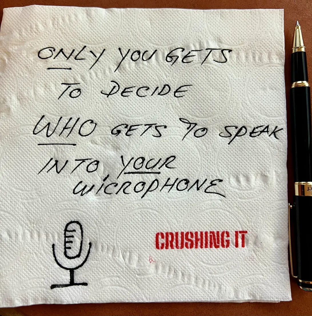 Only You Choose Who Speaks