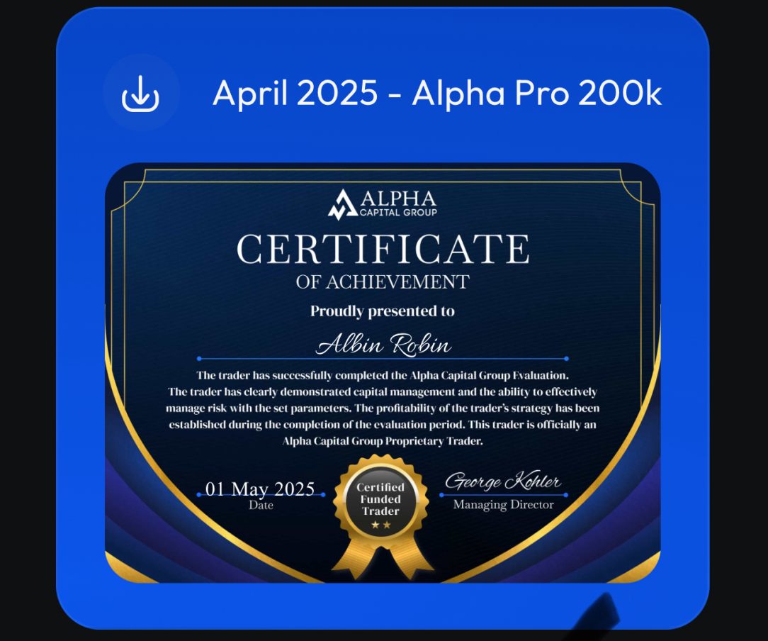 Albin's Trading Result