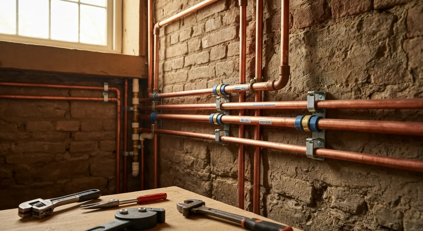 Pipe replacement work