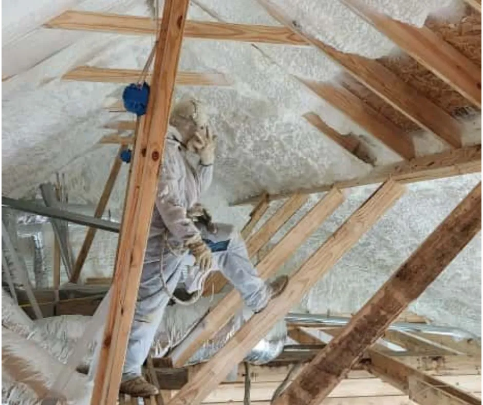 Team insulating attic