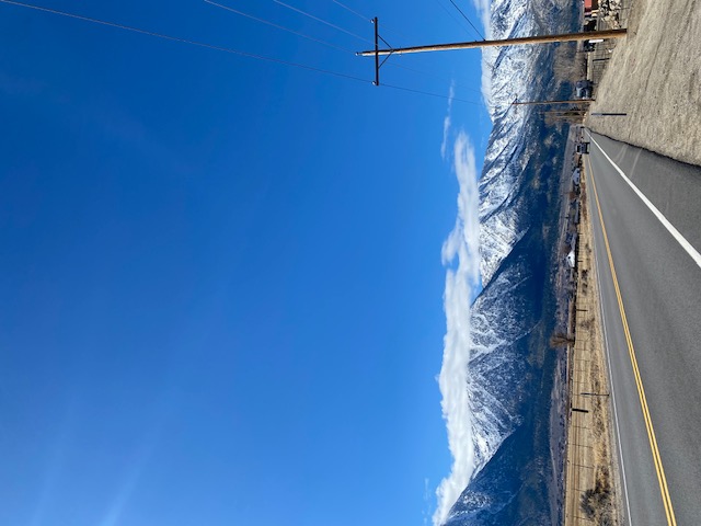 More blue sky, from the Nevada side of the Sierras, on the road to the ranch.