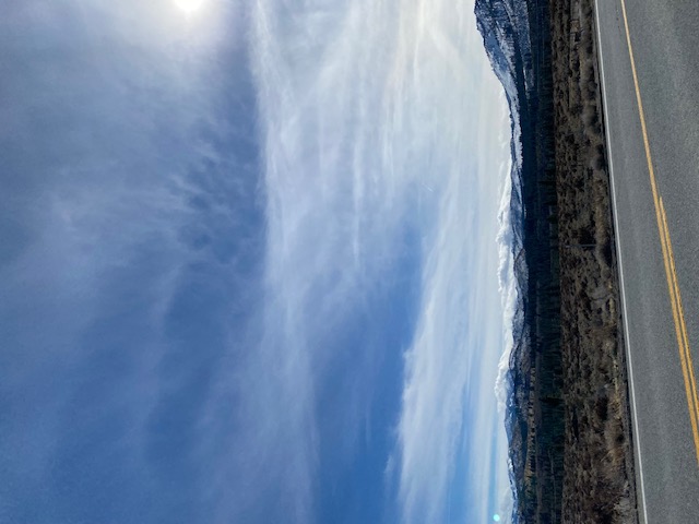 Those are clouds on top of those mountains.