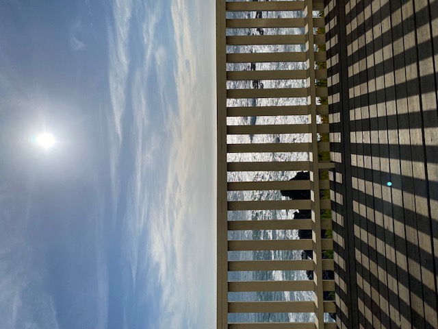 We all had a sit in the sun on this deck