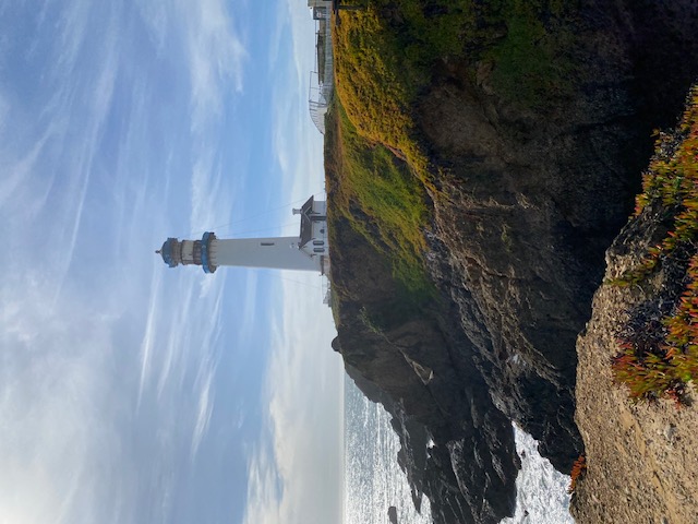 This is Pigeon Point Light Station, it's being renovated 