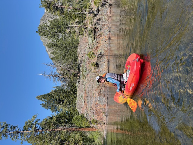  Mallory doing non-yoga on her kayak
