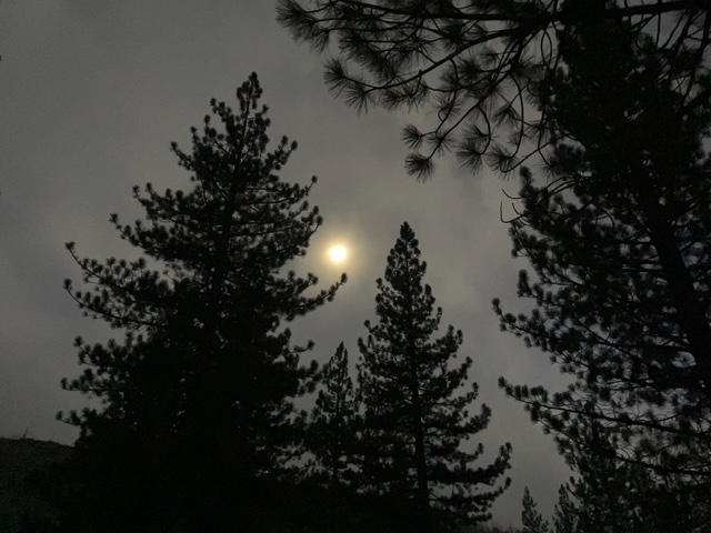 Our latest full moon, taken by Bonnie in South Lake Tahoe, CA