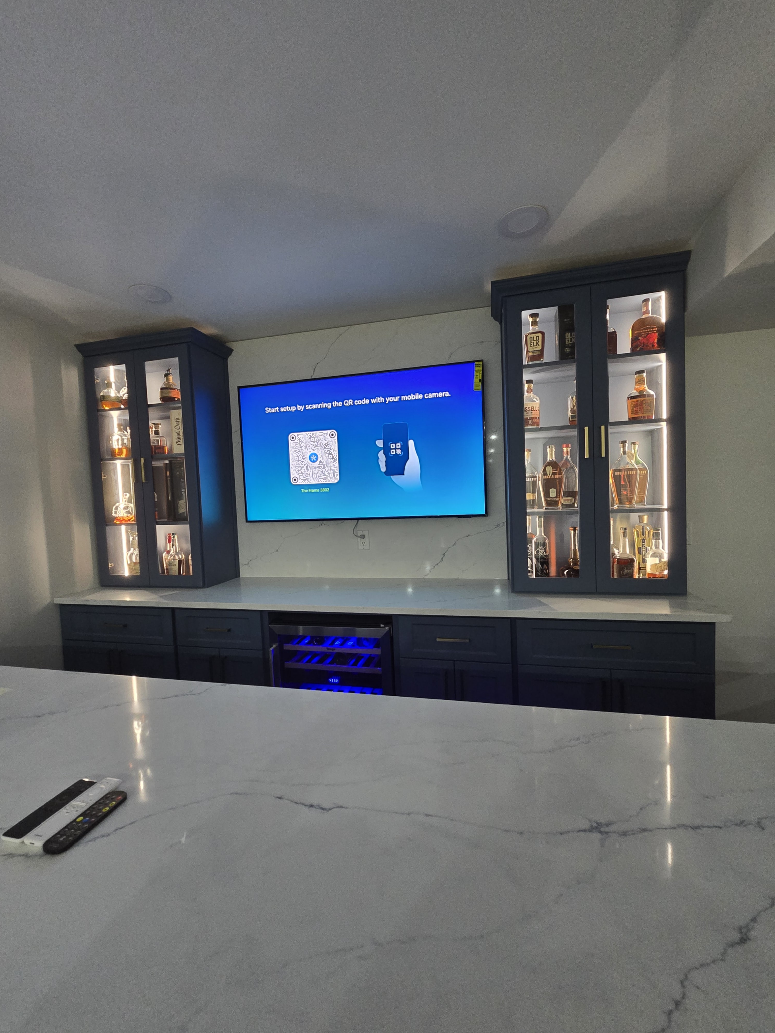 Natural light balanced with new recessed fixtures