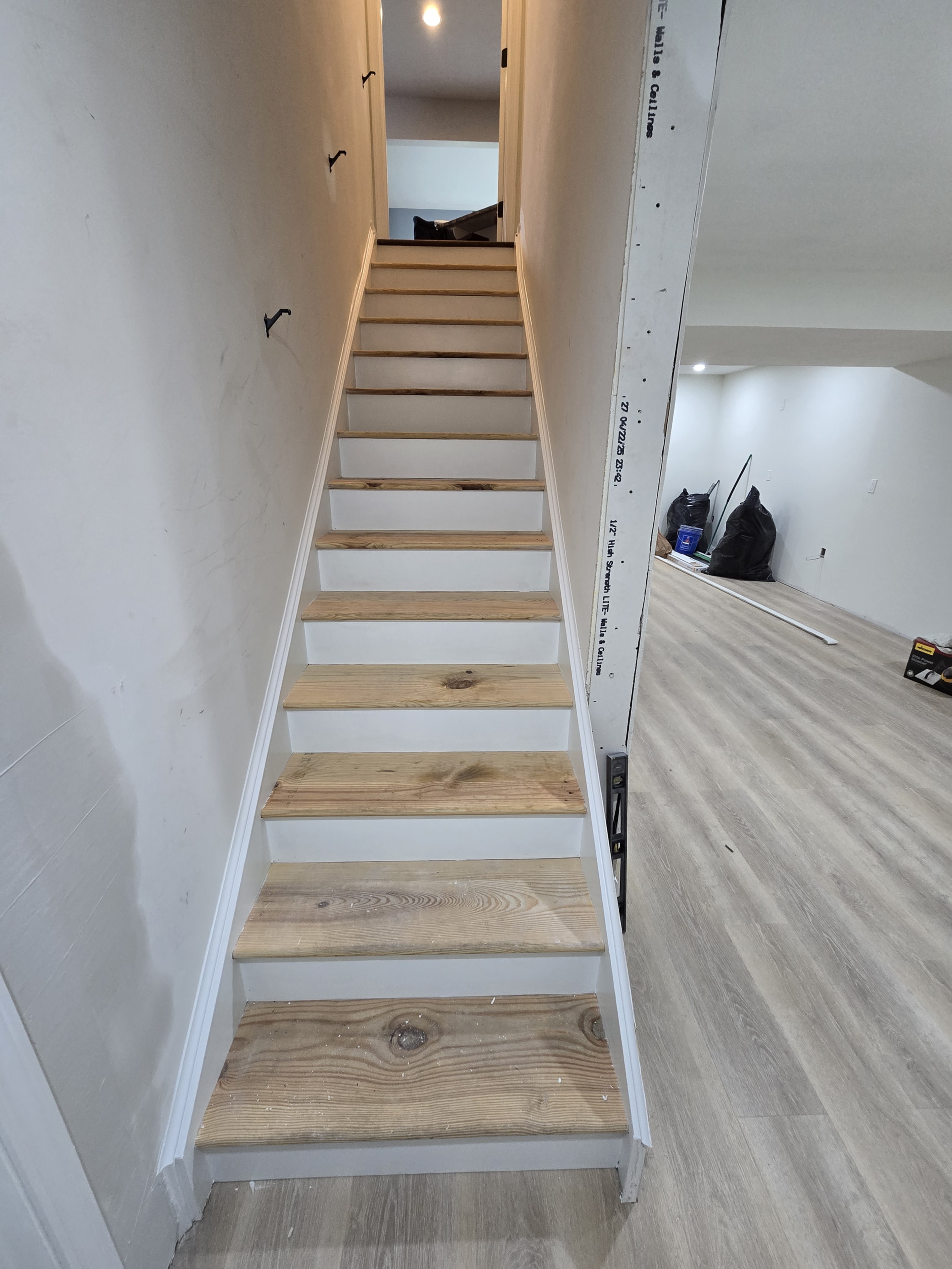 Modern interior door with black hardware