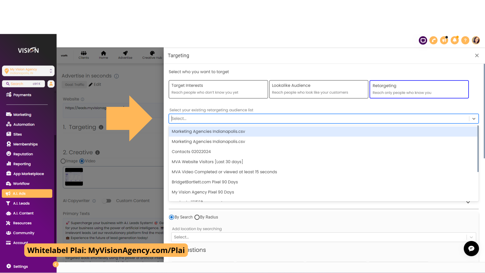 Custom & Lookalike Audiences without a list