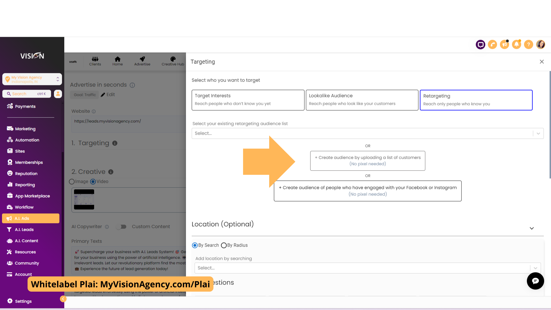 Custom & Lookalike Audiences without a list