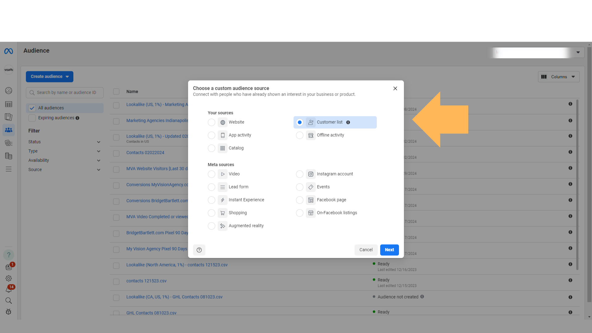 Custom & Lookalike Audiences without a list