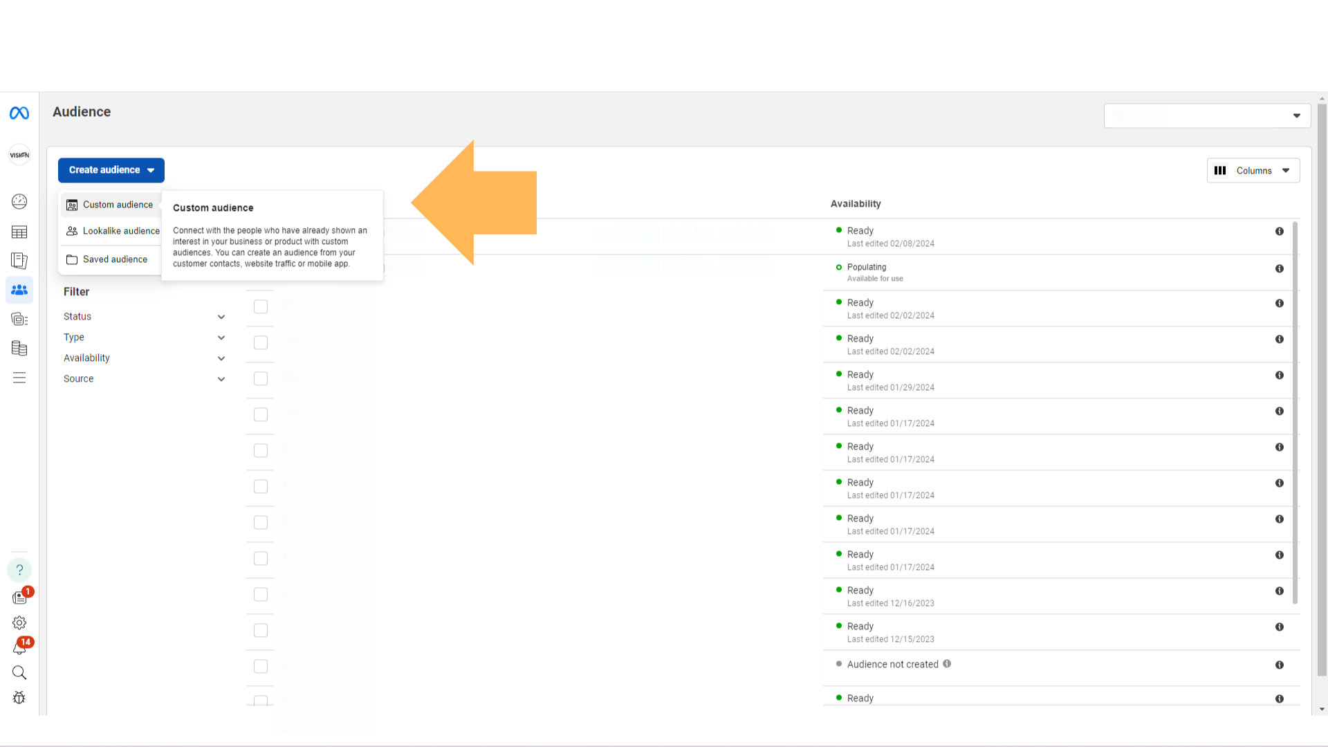 Custom & Lookalike Audiences without a list