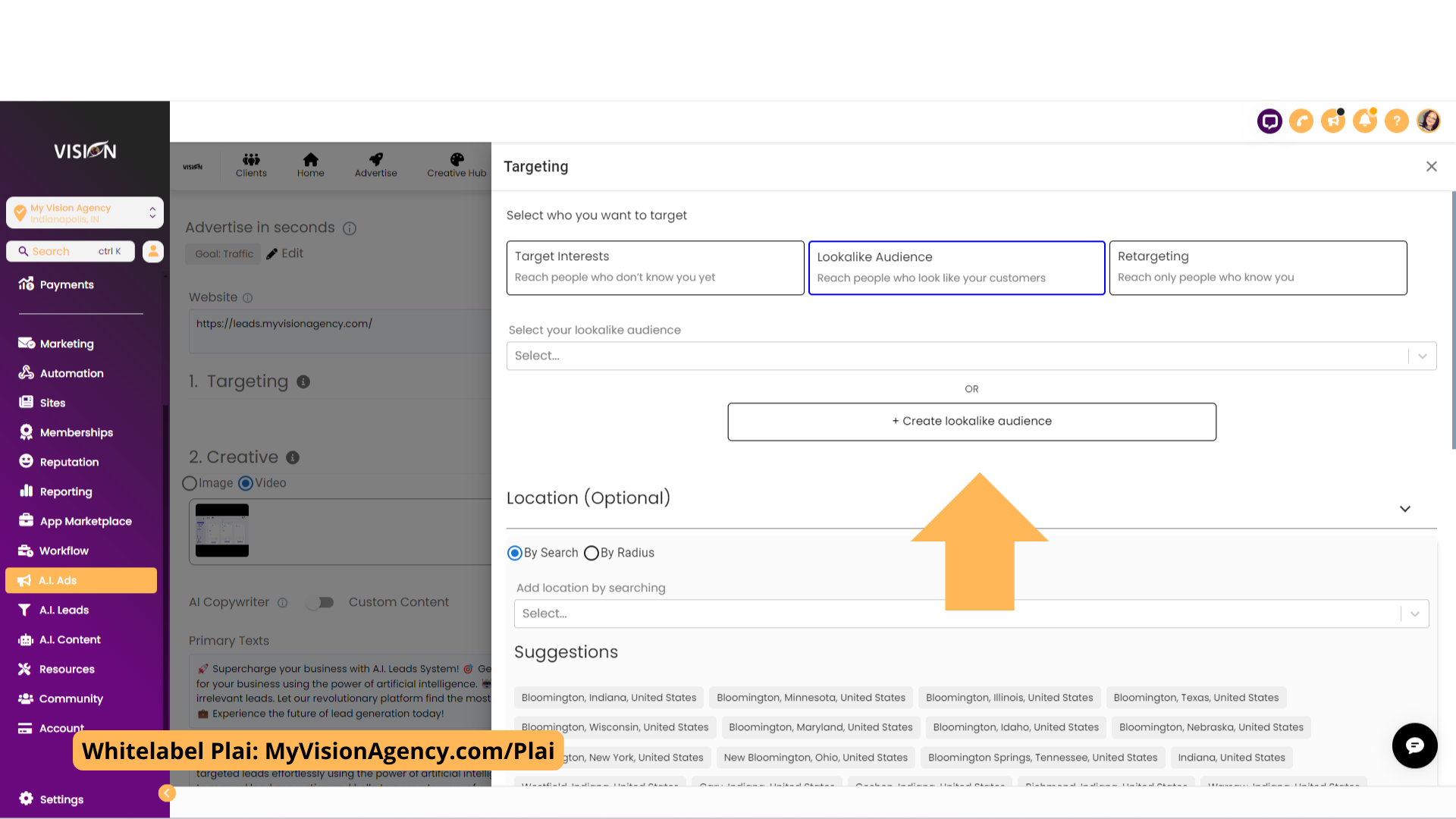 Custom & Lookalike Audiences without a list