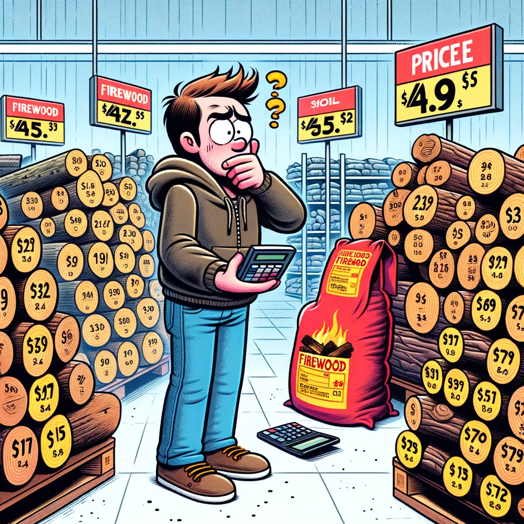 Standing at the store examining firewood prices