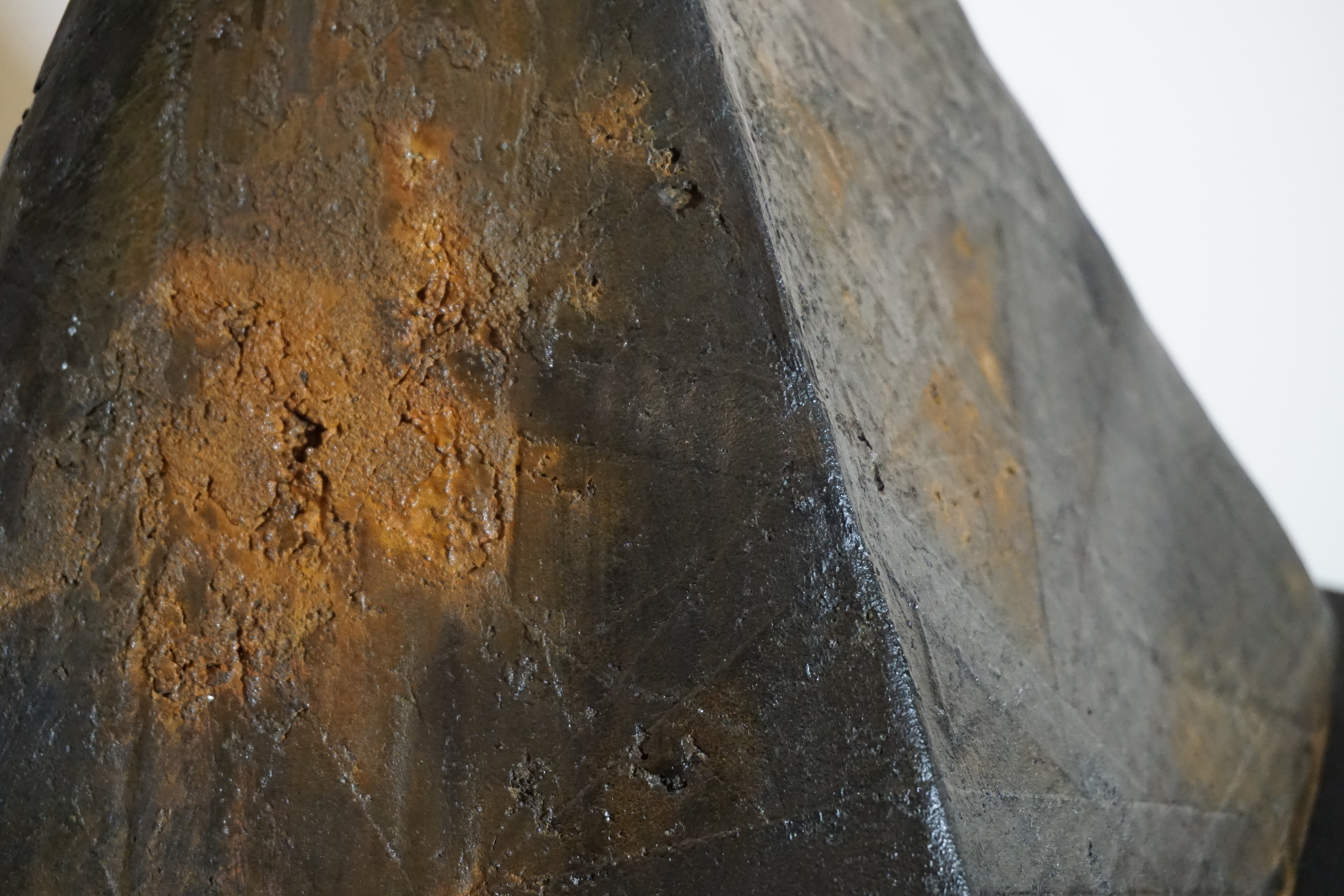 cast iron pyramidal sculpture