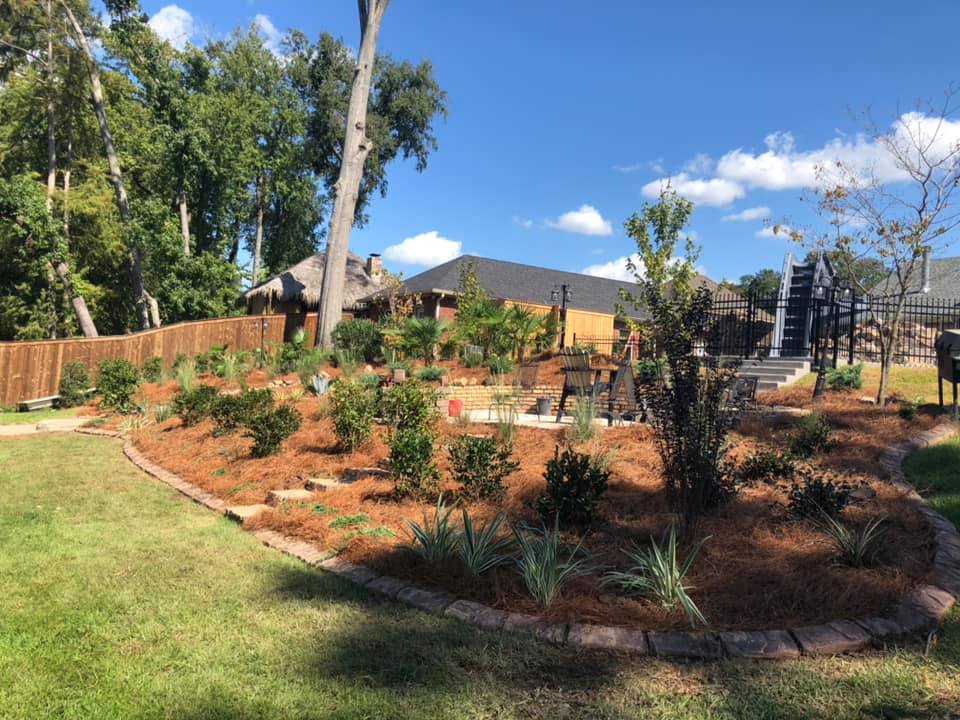 Flower garden with colorful perennials in Bastrop, LA