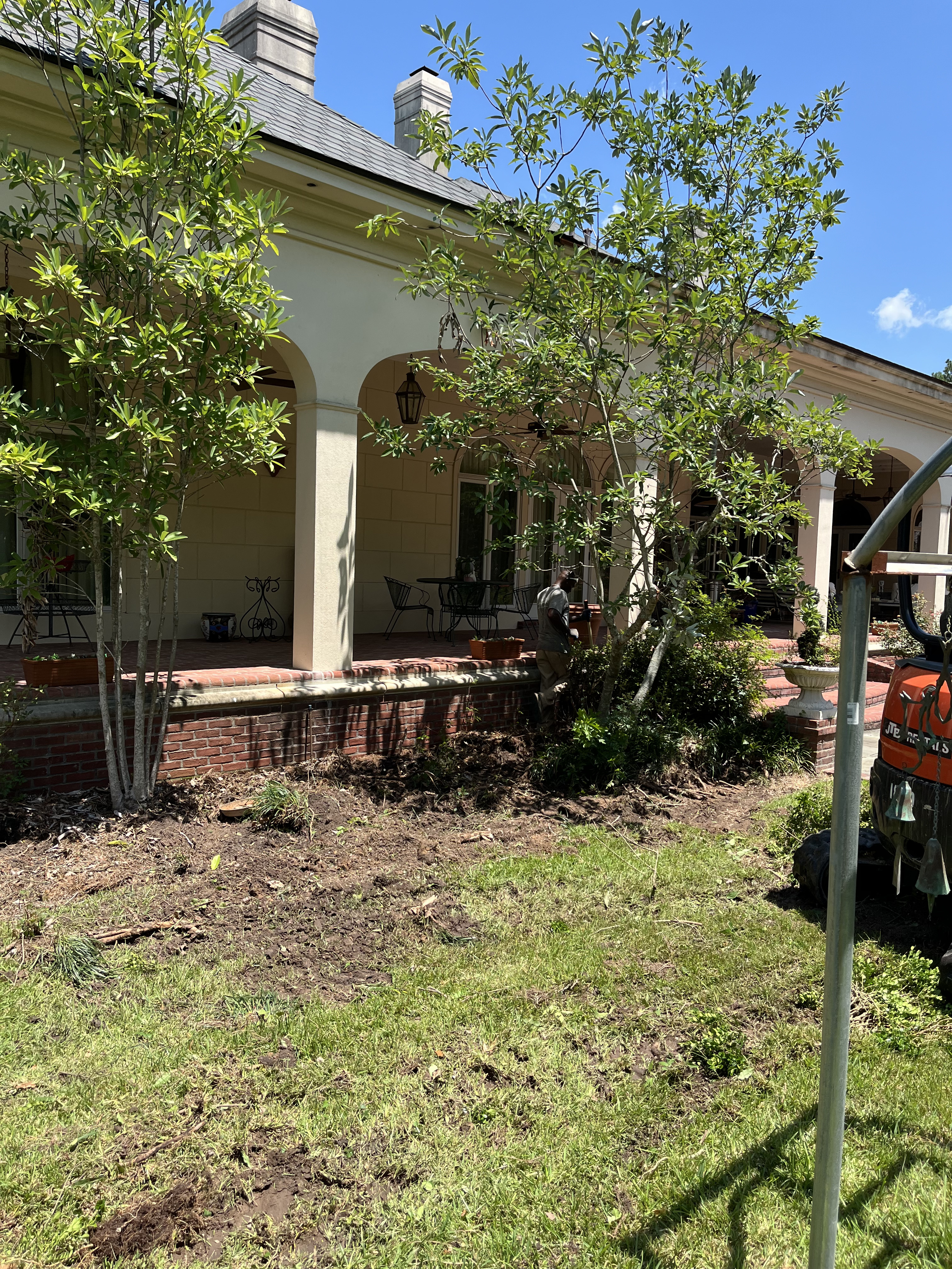 Landscaping clean up in progress!