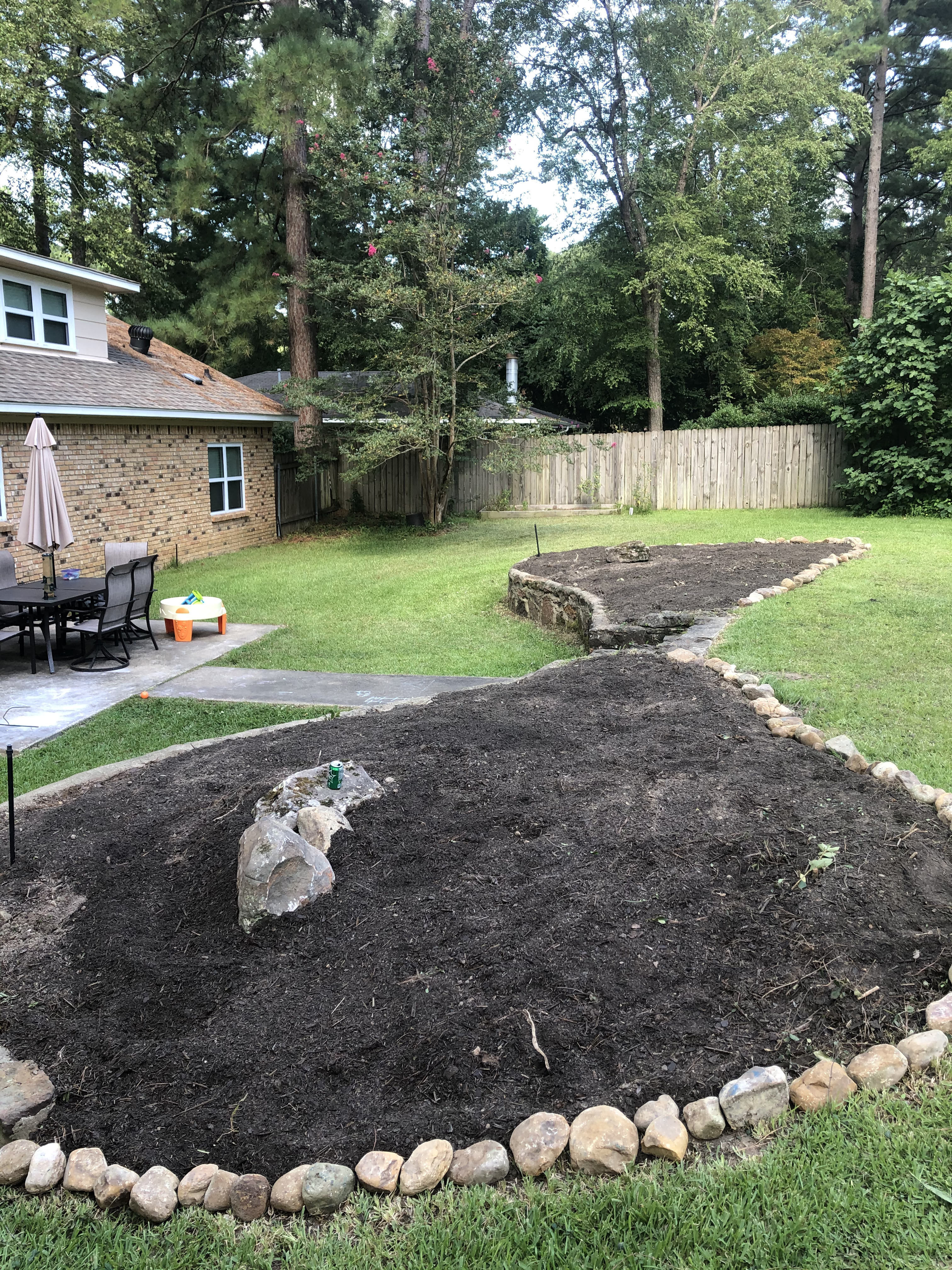 Retaining wall to help control erosion in Monroe LA