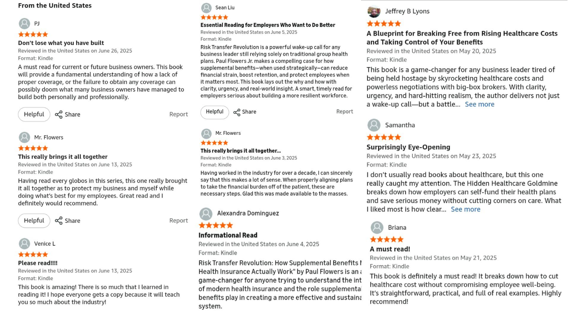 5-star Amazon reviews