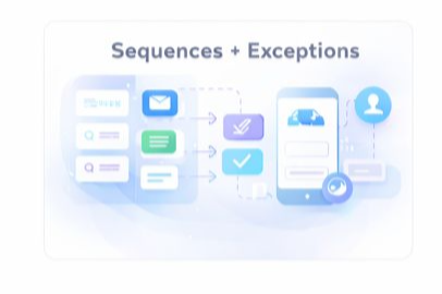 Illustration of business messaging and routing for customer conversations.