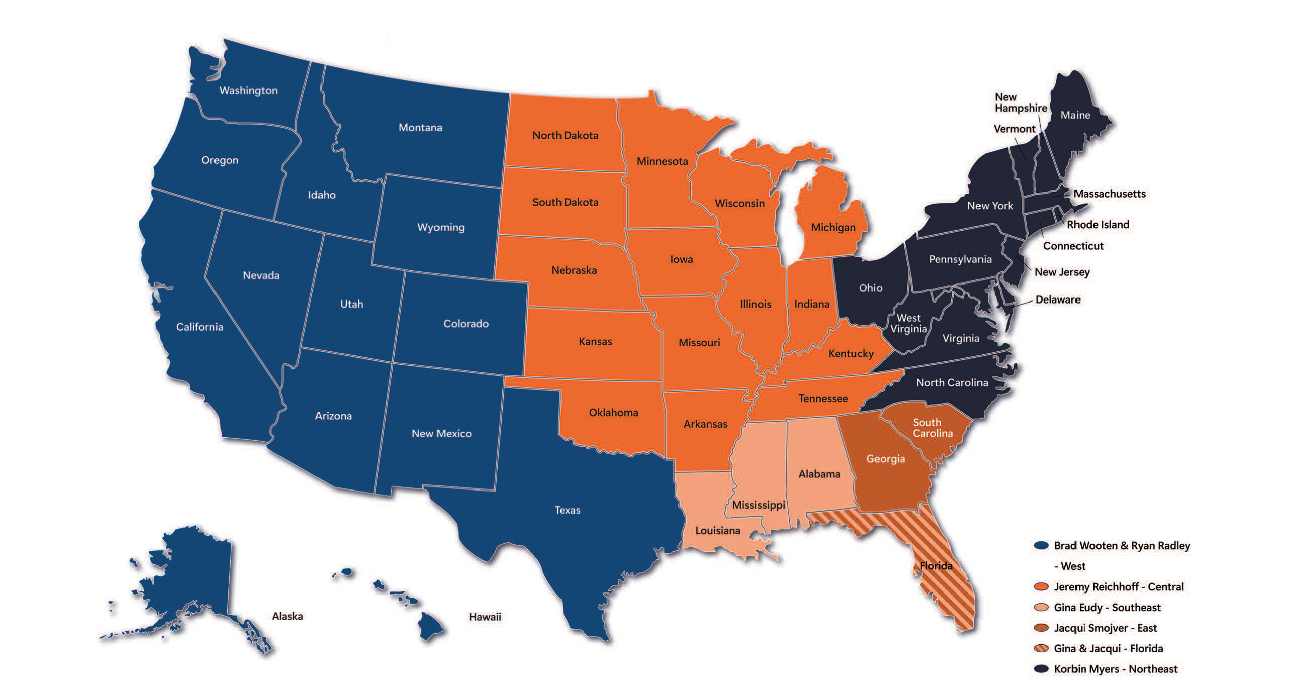 IFG Regional Sales Director Reference map