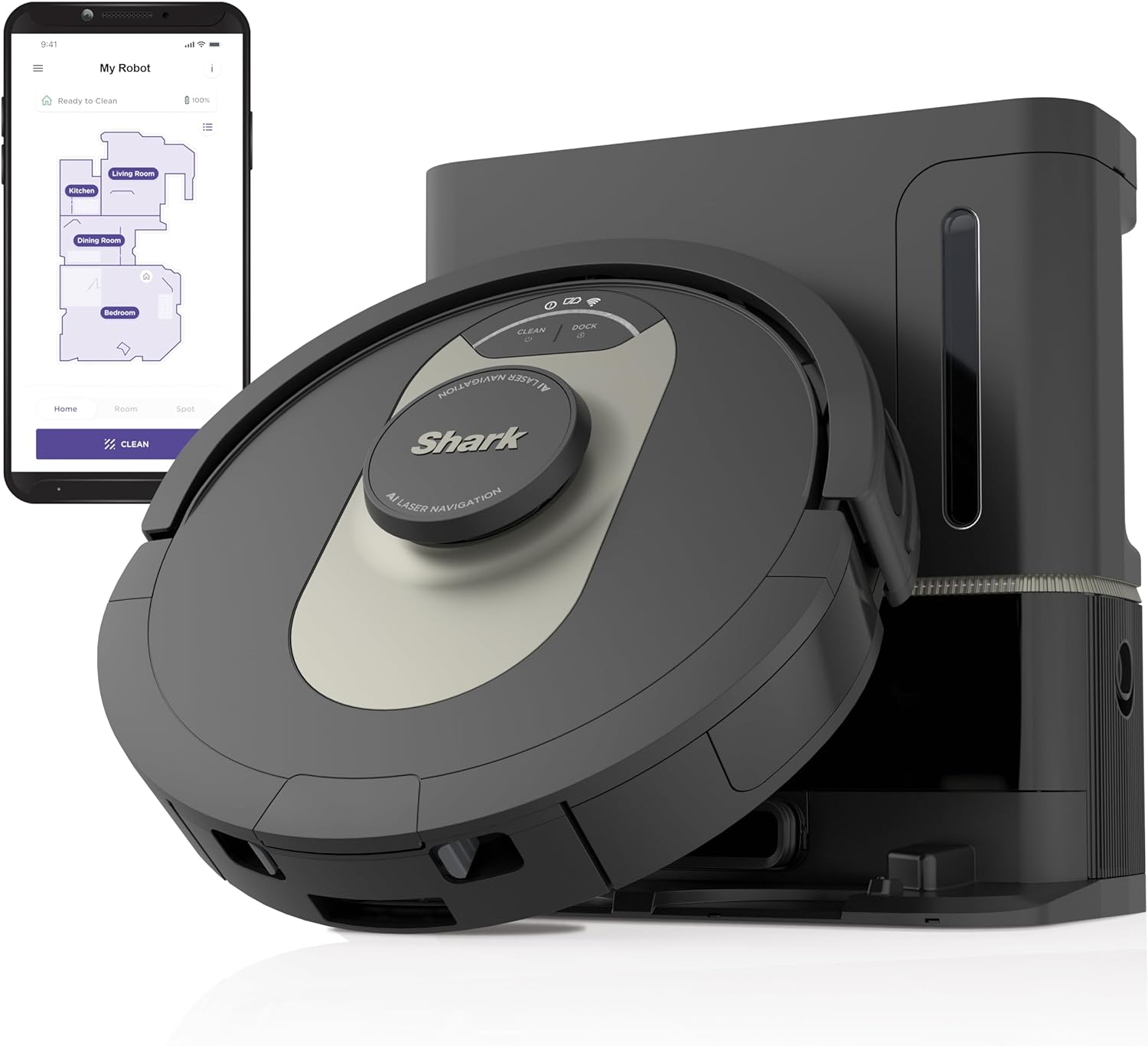 Shark Robot Vacuum with Phone Compatibility Shark Robot Vacuum with Phone Compatibility