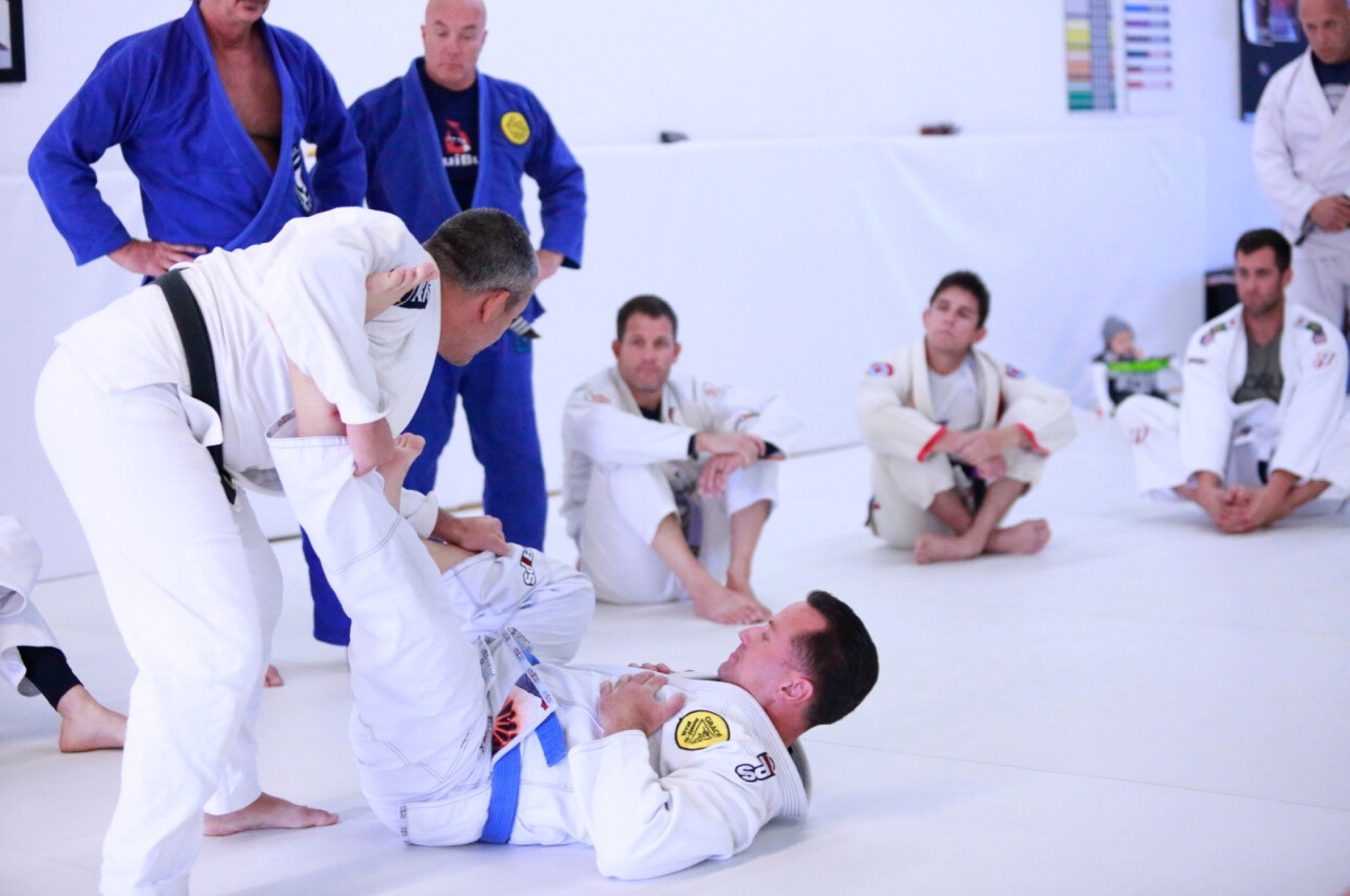 Martial arts instructor with kids